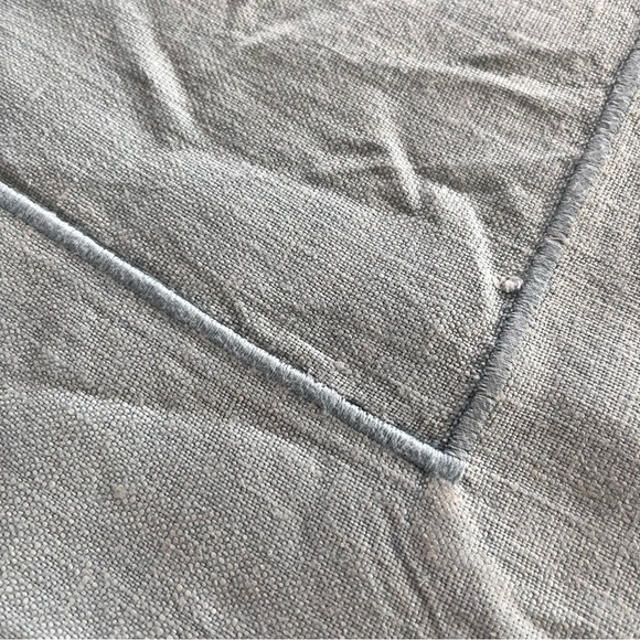 Vintage Solid Blue Color Cotton Tablecloth Approximately 42 x 44 - Picture 6 of 15